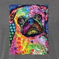 thumbnail image 2 of Funny Neon Pug | Dean Russo Art Animal Lover Mens Premium Tri Blend T-Shirt, Dark Heather, Large, 2 of 6