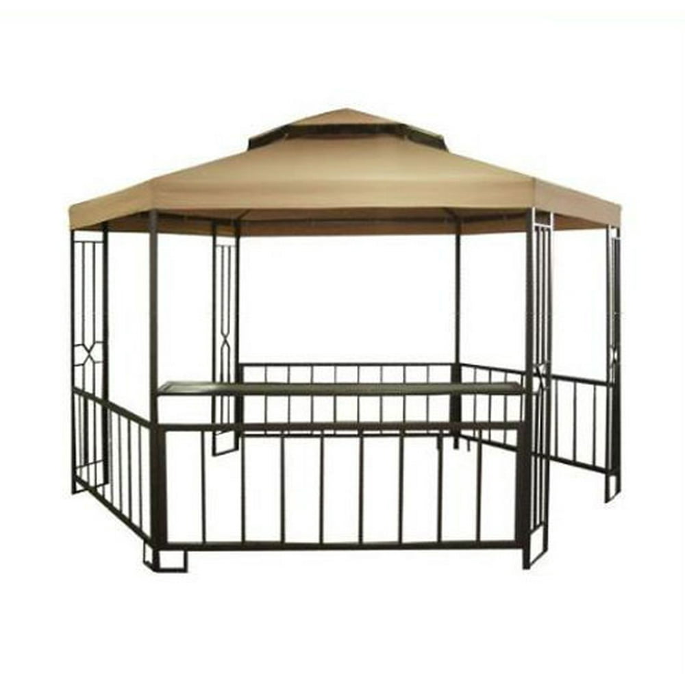 Garden Winds Hampshire Hexagon Gazebo Replacement Canopy Top, Riplock