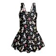 thumbnail image 4 of Tutolipy Bathing Suit, Unicorns and Donuts Fantasy Girls One Piece Swimsuit, Swim Dress Cross Shoulder Strap Design Beach Swimwear for Pool Party Size 6-7 Years, 4 of 8