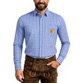 thumbnail image 4 of Men Oktoberfest Shirt Plaid Long Sleeve Button Down Shirt Flip Collar Casual Printed Shirt Tops, 4 of 4