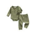 thumbnail image 2 of xiaxaixu Baby Girls Ribbed Clothes Set, Polka Dot Print Romper+Long Pants, 2 of 7