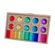 thumbnail image 4 of Juego de bloques de madera acrílica, cubos de construcción, juguete educativo de construcción, apilador de arcoíris, juguete apilable para niños de 3 2 tipos de bloques, 4 of 8