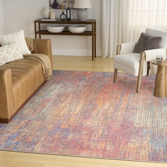 Nourison Botanical Washables 5' x 7' Multicolor Modern Indoor Rug