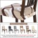 thumbnail image 5 of Fundas elásticas beige para asiento de silla de comedor SearchI, juego de 2, 5 of 9