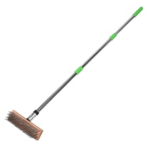 Heavy-Duty Stainless Steel Scrub Brush with 1.2m Wire Bristles for Outdoor Patios, Concrete & Commercial Cleaning