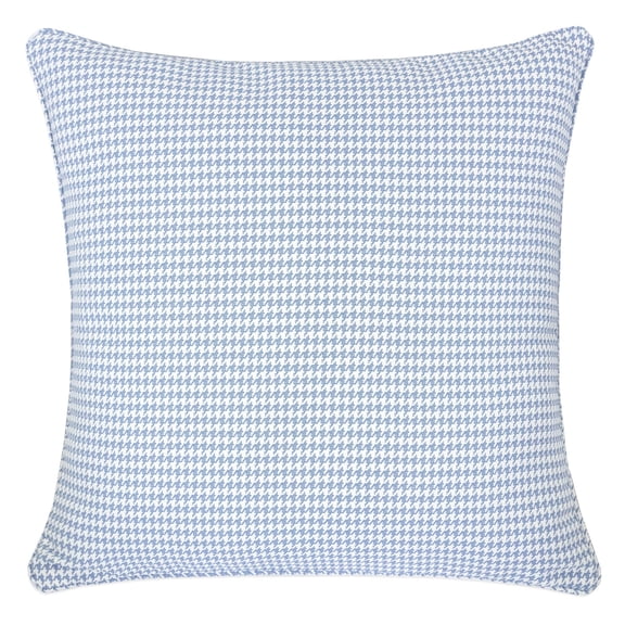 Zaina Blue Geometric Polyester 20 in. x 20 in. Throw Pillow