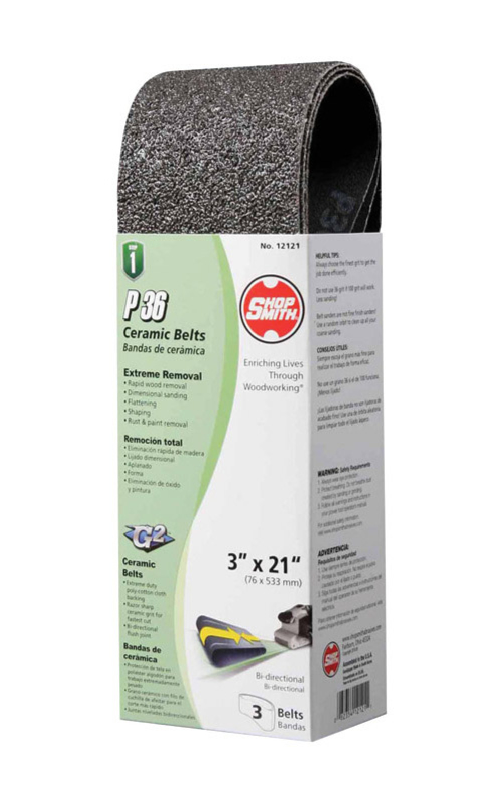 CERAMIC BELT 3X21 36G (Pack of 1 