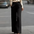 thumbnail image 2 of Npasoilc Business Work Pants for Women Solid Color Pocket Casual Office Trousers,Black, 2 of 6