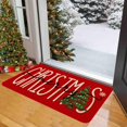 thumbnail image 2 of Red Merry Christmas Door Mat Outdoor Decor, Christmas Welcome Mat Doormat Outdoor Rug Indoor, Outdoor Christmas Mats for Front Door, 17" x 30", 2 of 6