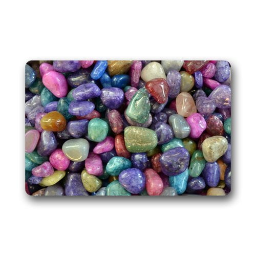 RYLABLUE Magic Colorful Stones Doormat Floor Mats Rugs Outdoors/Indoor Doormat Size 30x18 inches