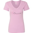 thumbnail image 3 of Inktastic Breast Cancer Survivor Pink Ribbon Women's V-Neck T-Shirt, 3 of 5