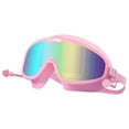 thumbnail image 3 of Gafas de natación Gafas de natación Gafas ajustables de gran tamaño para adultos con Enchapado rosa en bolsa, 3 of 9