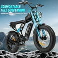 thumbnail image 7 of Ridstar Electric Bike for Adults,Peak 1500W 30MPH,48V 15.6Ah Electric Bicycle,Full Suspension Mountain Bike UL2849, 7 of 7