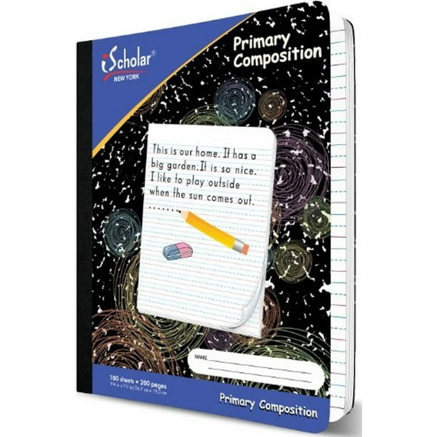 ischolar primary composition notebook, 1/2inch ruled, 100 sheets, 9.75