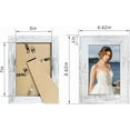 thumbnail image 5 of 5x7 Picture Frame Set of 4, High Definition Glass Distressed White Frame, 5 x 7 Wood Photo Frames for Tabletop Display and Wall Mounting, 5 of 7
