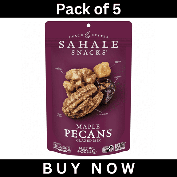 Sahale Snacks Glazed Mix, Maple Pecans, 4 oz (Pack of 5)