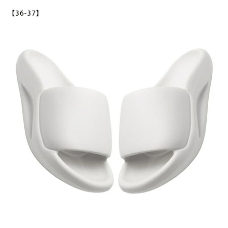 

1 Pair Slipper Non-Slip Unisex Shower Slipper EVA Open Toe Shoes Bathroom Beach Colored Shoes White 36/37