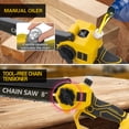 thumbnail image 3 of TALADO 8-Inch Mini Chainsaw, Cordless Handheld Electric Chainsaw, Bare Tool Only Compatible with DeWalt 18V/20V Battery, No Battery & Charger, for Garden Branch Trimming, 3 of 5