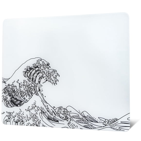 Alfombrilla de ratón para juegos GMKWTL blanca Kanagawa 41x31 cm