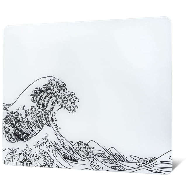 Alfombrilla de ratón para juegos GMKWTL blanca Kanagawa 41x31 cm