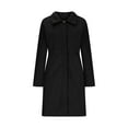 thumbnail image 5 of Njagoc3 Womens Solid Color Elegant Single Breasted Long Sleeved Lapel Winter Coat Pea Woolen Coat Jacket, 5 of 7