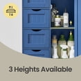 thumbnail image 5 of LEDREM Bathroom Floor Cabinet, Wooden Freestanding Side Storage Organizer with 4 Drawers and Adjustable Shelves for Bathroom,Blue, 5 of 7