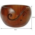 thumbnail image 3 of Natural Wooden Yarn Storage Bowl Organizer Knitted Crocheted Sewing Holders, 3 of 5
