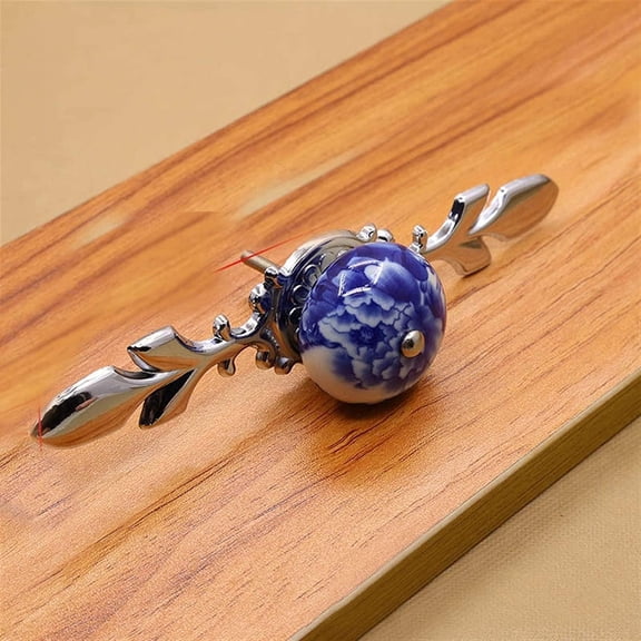 Gamvdout 2PC Ceramic Knobs Door Handle Cabinet Drawer Pull 41mm Chinese blue and white porcelain ceramic cabinet handle and kitchen handle drawer handle furniture handle and knob