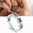 thumbnail image 3 of K-KED Pretty 925 Silver Filled Rings Cubic Zirconia Women Engagement Delicate Jewelry Size 6-10-9, 3 of 6