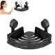 thumbnail image 1 of Triangle Suction Cup Shower Caddy Corner Shower Caddy Bathroom Shower Organizer No Drilling Shower Shelves With Hooks Removable Rustproof Bathroom Org, 1 of 7