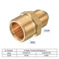 thumbnail image 3 of Unique Bargains Pipe Fitting, M22 to G3/8 Male Thread 1.38 Inch for Water Pipes, Gold, 3 of 5