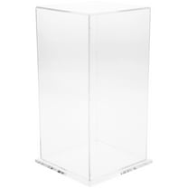 Plymor Clear Acrylic Display Case with Clear Base, 6" x 6" x 12"