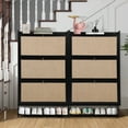 thumbnail image 6 of YOCWO Shoe Storage Cabinet with Flip Drawers for Entryway, Shoe Rack Organizer with Open Shelf, Black, 6 of 10
