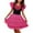 ZA Hot Pink, variant on Girls Dress Spanish Dance Dress for Teen Kids Girls Color Block Sleeveless V Neck Flamenco Dress for Children Dress for Girls RD2 4 years-5 years