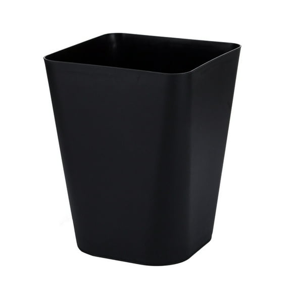 Garcasee Case—New Arrivals Up to 50% Off! Fdelink Large Solid Color Lidless Trash Can Black A, Wastebasket Trash Can Garbage for Bathroom Kitchen Countertop Large Plain Trash Can Without Lid