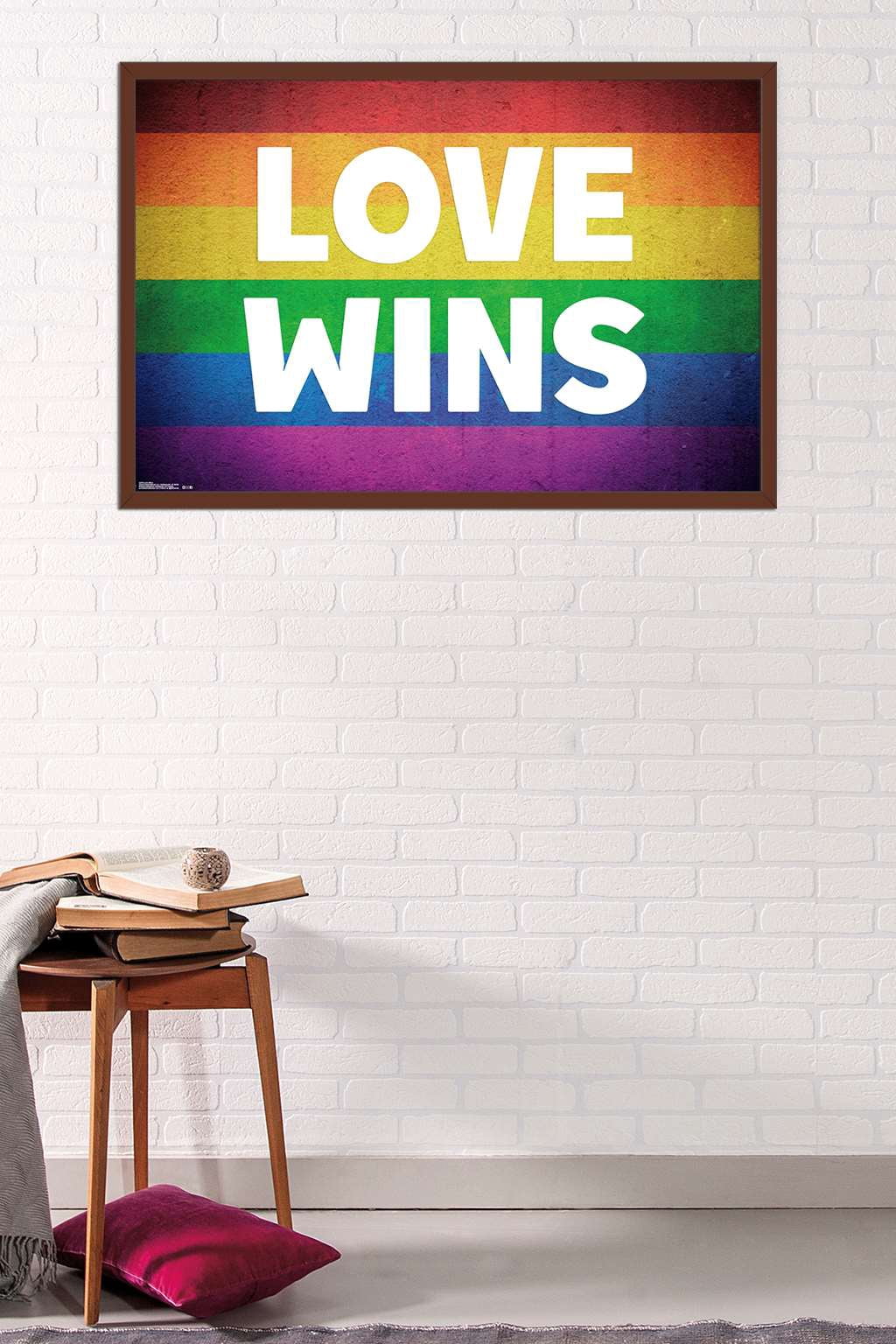 Love Wins Wall Poster, 22.375" x 34", Framed