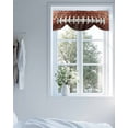 thumbnail image 4 of Throwback Football Tie Up Valances Curtain, Adjustable Kitchen Vintage American Football Sports Rugby Valances for Windows Decor, Rod Pocket Short Curtains Set for Bedroom/Bathroom, 54"x18", 4 of 8