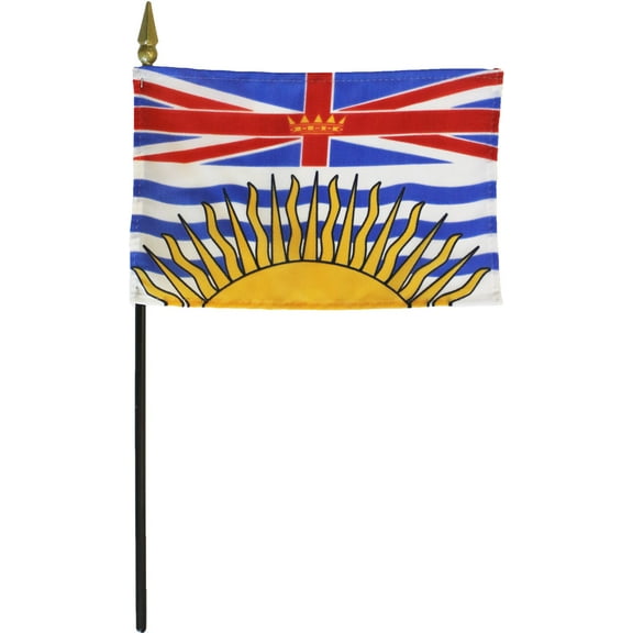 British Columbia - 4"X6" Stick Flag