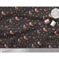 thumbnail image 3 of Soimoi Poly Crepe Fabric Floral,Deer & Fox Kids Print Fabric by The Yard 52 Inch Wide, 3 of 3