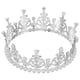 thumbnail image 3 of 1 corona barroca redonda con diamantes de imitación grandes hechos a mano para fiesta de boda, 3 of 8