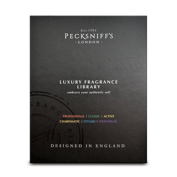 Pecksniff’s Men’s Fine Fragrance Gift Set – 6x10ml Eau de Toilette Collection – Luxury Cologne Sampler, Designed in England