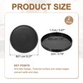 thumbnail image 2 of Uxcell Wooden Serving Tray, Round Decorative Platter for Home and Kitchen Use Black 8.3 Inch, 2 of 6