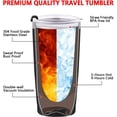 thumbnail image 2 of Thank You Gifts, Thank You for Being Awesome Travel Tumbler, Inspirational Appreciation Birthday Christmas Gifts for Men Coworker Friends Teacher Boss, 20oz Insulated Stainless Steel Tumbler, Black, 2 of 6