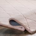 thumbnail image 3 of nuLOOM Amy Casual Faux Rabbit Machine Washable Area Rug, 3' 9" x 6', Blush, 3 of 9