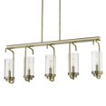 thumbnail image 1 of Golden Lighting 2380-LP AB-SD Holden Linear Pendant Light, Aged Brass, 1 of 1
