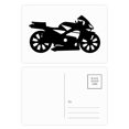 thumbnail image 1 of Motocicleta Mechanical Negro silueta Set cumpleaños gracias tarjeta postal correo lado 20pcs, 1 of 3