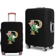 thumbnail image 1 of Luggage Cover Protective Suitcase Trolley Case Dust Cover 18 To 28 Inch Golden Flower Series Pattern Elastic Travel Protective 8Golden flower P L, 1 of 6