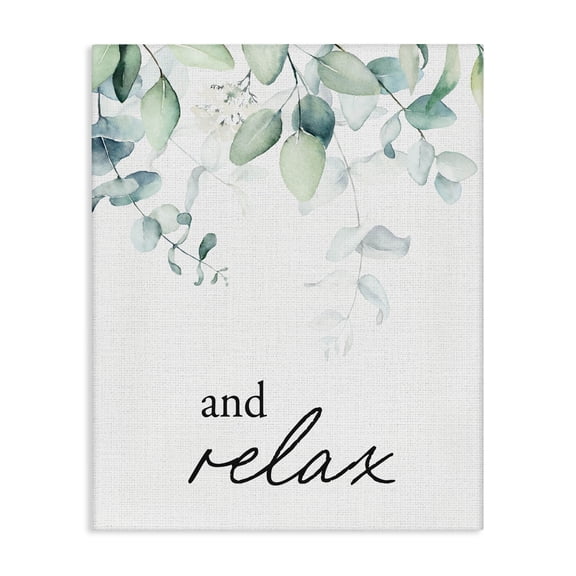And Relax Minimal Herbs Canvas Wall Art, design by Lettered and Lined