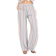 thumbnail image 1 of Women's Casual Pants High Waist Straight Leg Comfortable Pants With Drawstring Floral Print For Daily Wear Vacation Spring Summer Fall Womens Pants Casual plus Size Peg Pants with Tie Womens Pants, 1 of 5