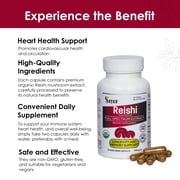 Sayan Reishi Mushroom Extract Capsules, Supplement for Heart Support (90 Count)